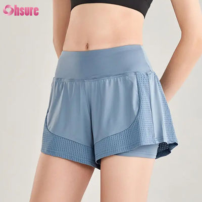 Vrouwen High Waist Seamless Fitness Workout Shorts Breathable Sports Running Training Jogging Shorts Groothandel