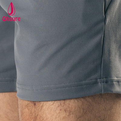 OEM Aangepast Logo Ontwerp Lichtgewicht Materiaal Vierweg Stretch Diepe Voorzakken Heren Sport Shorts Gym Training Shorts