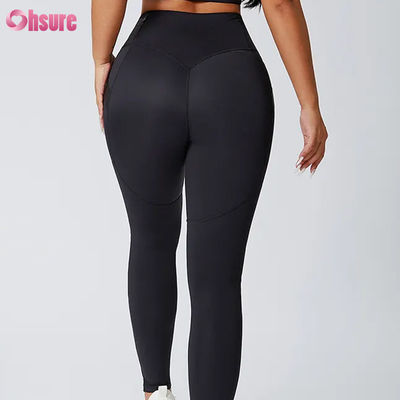 Groothandel Nylon Spandex High Waist Gym Yoga Broek Butt Lift Workout Strakke Fitness Leggings met Elastische
