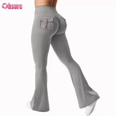 Sportbroek van hoge kwaliteit Comfortabele, veelzijdige sportlegging Yoga-legging met hoge taille en plooien voor dames