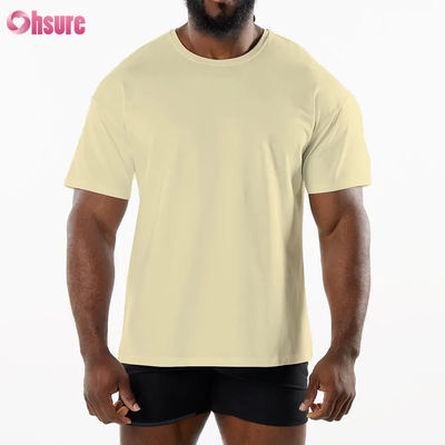 Heren Sport Nieuwe Aankomst Ronde Hals Ademende Sport T-shirt 95% Katoen 5% Spandex Materiaal Gym Sneldrogend T-shirt voor Heren