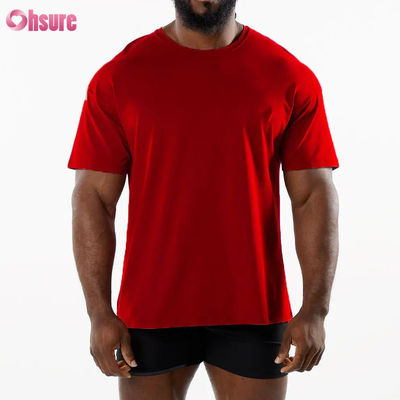 Heren Sport Nieuwe Aankomst Ronde Hals Ademende Sport T-shirt 95% Katoen 5% Spandex Materiaal Gym Sneldrogend T-shirt voor Heren