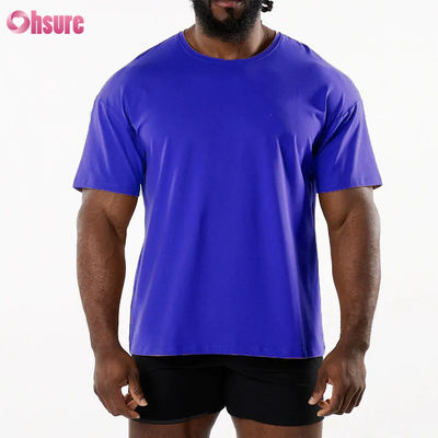 Heren Sport Nieuwe Aankomst Ronde Hals Ademende Sport T-shirt 95% Katoen 5% Spandex Materiaal Gym Sneldrogend T-shirt voor Heren
