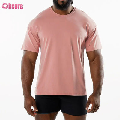Heren Sport Nieuwe Aankomst Ronde Hals Ademende Sport T-shirt 95% Katoen 5% Spandex Materiaal Gym Sneldrogend T-shirt voor Heren