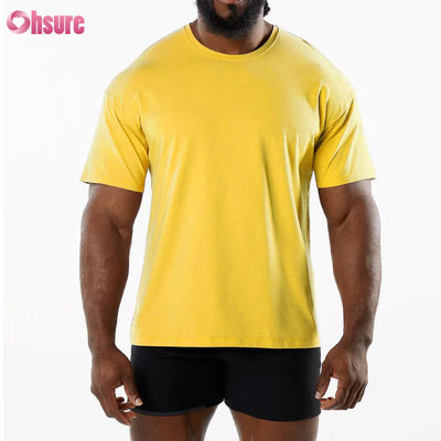 Heren Sport Nieuwe Aankomst Ronde Hals Ademende Sport T-shirt 95% Katoen 5% Spandex Materiaal Gym Sneldrogend T-shirt voor Heren