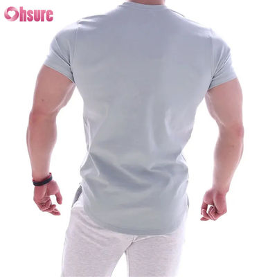 Heren sneldrogend sport T-shirt print basketbal training kleding met stretch korte mouwen voor hardlopen fitness sportschool workouts