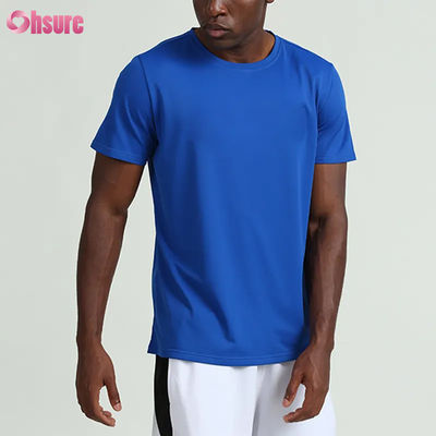 Op maat gemaakte training Summer Wear Solid Color Short Sleeve Mensen T-shirts Running Fitness Outdoor Basketball Sportkleding voor mannen