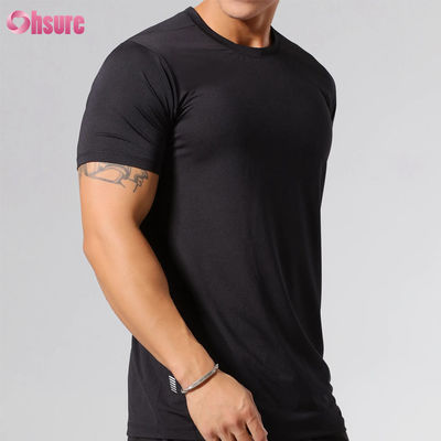 Groothandel Slim Fit Sneldrogend Hoge Kwaliteit Custom Zeefdruk Korte Mouw Ronde Hals Blanco Sport Workout T-shirts voor Heren