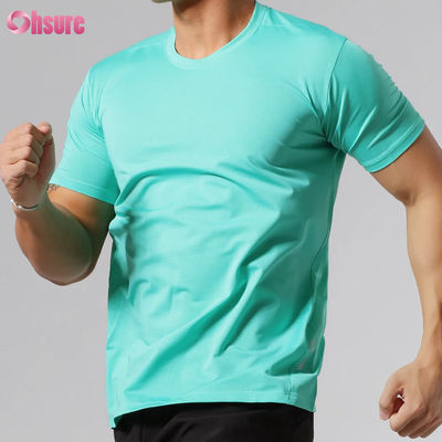 Groothandel Slim Fit Sneldrogend Hoge Kwaliteit Custom Zeefdruk Korte Mouw Ronde Hals Blanco Sport Workout T-shirts voor Heren