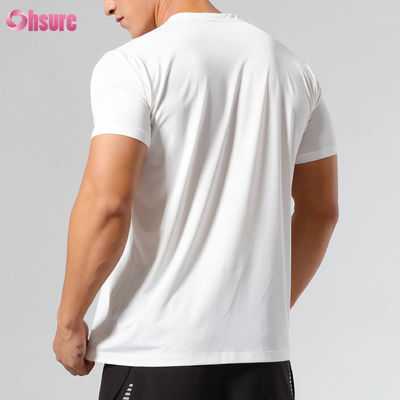 Groothandel Slim Fit Sneldrogend Hoge Kwaliteit Custom Zeefdruk Korte Mouw Ronde Hals Blanco Sport Workout T-shirts voor Heren