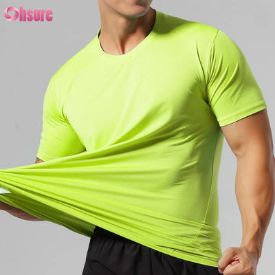 Groothandel Slim Fit Sneldrogend Hoge Kwaliteit Custom Zeefdruk Korte Mouw Ronde Hals Blanco Sport Workout T-shirts voor Heren