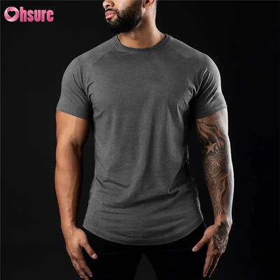 Groothandel Nieuwe Stijl Heren Sneldrogende Fitness Sport T-shirts Casual Bodybuilding Custom Logo Kleding Gebreide Stof Print