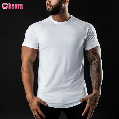 Groothandel Nieuwe Stijl Heren Sneldrogende Fitness Sport T-shirts Casual Bodybuilding Custom Logo Kleding Gebreide Stof Print