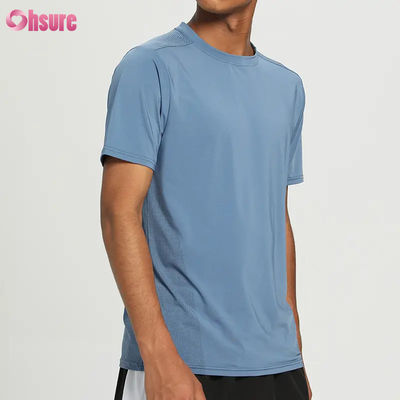 Groothandel Casual Short Sleeve Stretch Gym Tee LightWeight Slimfit Mensen T-shirts Training Fitness Running Sport T-shirt