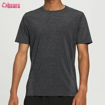 Groothandel Casual Short Sleeve Stretch Gym Tee LightWeight Slimfit Mensen T-shirts Training Fitness Running Sport T-shirt