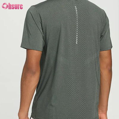 Groothandel Casual Short Sleeve Stretch Gym Tee LightWeight Slimfit Mensen T-shirts Training Fitness Running Sport T-shirt