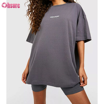 Unisex T-shirt Hoge Kwaliteit Aangepast LOGO Ontwerp Blanco Oversized O-hals T-shirt voor Dames