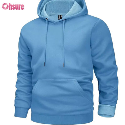 Mannen Actieve Hoodies Fleece Lined Sweatshirts Casual Athletic Workout Pullover Met Pocket Blank Hoodie High Quality Geweven 1 P