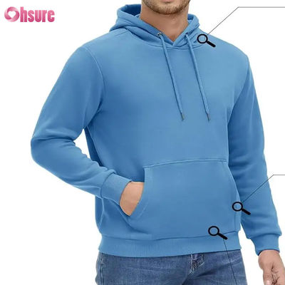 Mannen Actieve Hoodies Fleece Lined Sweatshirts Casual Athletic Workout Pullover Met Pocket Blank Hoodie High Quality Geweven 1 P