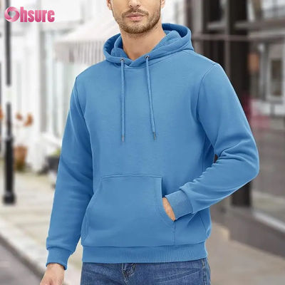 Mannen Actieve Hoodies Fleece Lined Sweatshirts Casual Athletic Workout Pullover Met Pocket Blank Hoodie High Quality Geweven 1 P
