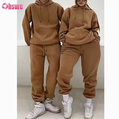 Hoge Kwaliteit Mode Trainingspak Casual Hoodies Joggers Sets Custom Trainingspak Fleece Dames Heren Unisex Hoodie 2-delige Set