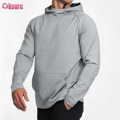 Groothandel Custom Puff Printing Pullover Hoodie voor Heren Athletic Fit Crossover Sweatshirt voor Winter