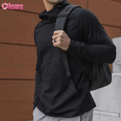 Groothandel Custom Puff Printing Pullover Hoodie voor Heren Athletic Fit Crossover Sweatshirt voor Winter