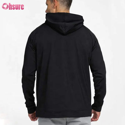 Groothandel Custom Puff Printing Pullover Hoodie voor Heren Athletic Fit Crossover Sweatshirt voor Winter
