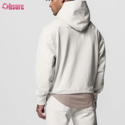 Hot Selling Heren Oversized Sport Hoodie 100% Katoen Basic Effen Lange Mouwen Trui Sweatshirt Zak Winter Basic Jersey