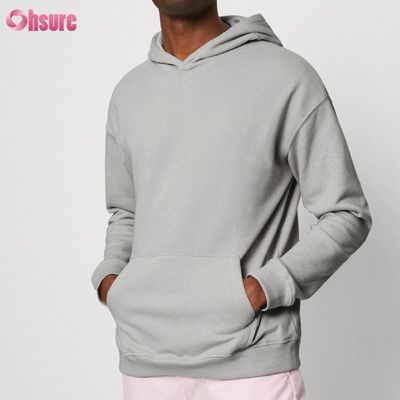 Groothandel Comfortabele Regular Fit Solid Color Full Length Sleeve Casual Hoodie voor mannen