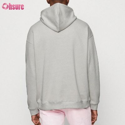 Groothandel Comfortabele Regular Fit Solid Color Full Length Sleeve Casual Hoodie voor mannen