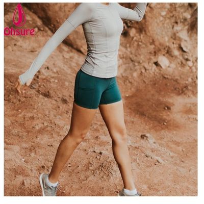 Gym korte broek aangepaste workout biker shorts vrouwen fitness shorts met zijzakken workout hoge taille biker shorts 10-12 dagen