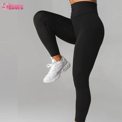 Geweldige Stijl Hoge Taille Workout Yoga Leggings Effen voor Dames Broeken Aangepaste Yoga Kleding 220 Gram