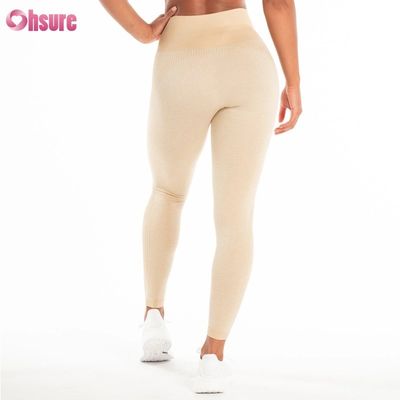 Oem Factory Direct Sale Sportbroek Solid Color Aanpasbare Sweatpants Fitness Wear Naadloze Design Leggings voor vrouwen
