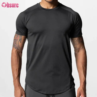 Maat Heren Gym Shirts Top Blanco Zeefdruk Korte Mouw Sneldrogend Katoen Ronde Hals Oversized Sport T-shirts