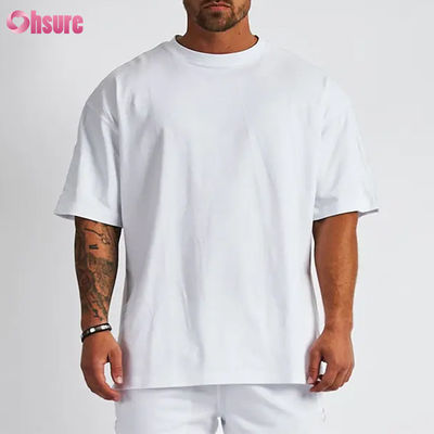 Maat Heren Gym Shirts Top Blanco Zeefdruk Korte Mouw Sneldrogend Katoen Ronde Hals Oversized Sport T-shirts