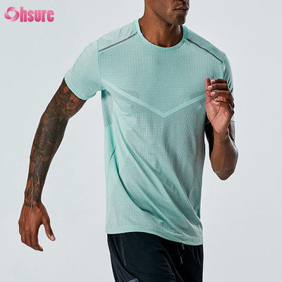 Topkwaliteit professionele sport T-shirt voor mannen zomer ademend fitness dragen aangepast logo snel droog polyester sport top