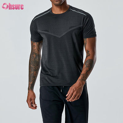 Topkwaliteit professionele sport T-shirt voor mannen zomer ademend fitness dragen aangepast logo snel droog polyester sport top