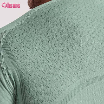 Hoge kwaliteit polyester katoen sneldrogend getailleerd spier t-shirt voor heren