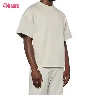 Op maat gemaakt logo Hoge kwaliteit 260 GSM Zwaar gewicht Box Fit 100% Katoen Drop Shoulder Oversized Cropped Boxy T-shirts Sport