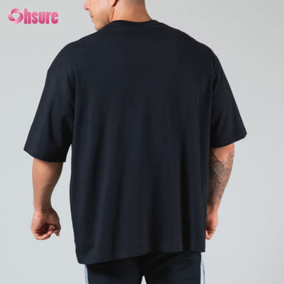 Custom 220 Gsm Hoge Kwaliteit Oversized T-shirt Zwaar Gewicht Katoen Custom T-shirt Zwaar Katoen Gym Oversized Heren T-shirt Sport