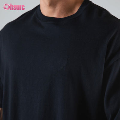 Custom 220 Gsm Hoge Kwaliteit Oversized T-shirt Zwaar Gewicht Katoen Custom T-shirt Zwaar Katoen Gym Oversized Heren T-shirt Sport