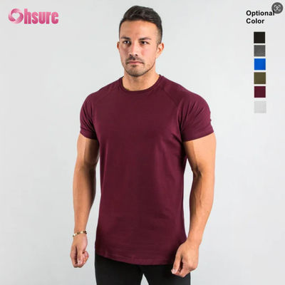 95% katoen 5% spandex Custom Private logo Workout Wear Gym Kleding Fitness Apparel Plain Blank Men T-shirt Sport