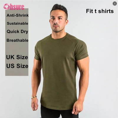 95% katoen 5% spandex Custom Private logo Workout Wear Gym Kleding Fitness Apparel Plain Blank Men T-shirt Sport
