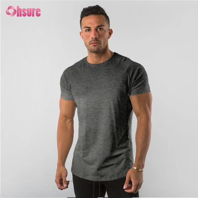 95% katoen 5% spandex Custom Private logo Workout Wear Gym Kleding Fitness Apparel Plain Blank Men T-shirt Sport