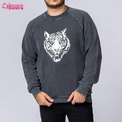 Crew Neck Sweatshirts Casual Pullovers Men Hoodies Print High Quality Cotton Fleece Winterkleding voor mannen Jersey Stof Gebreid