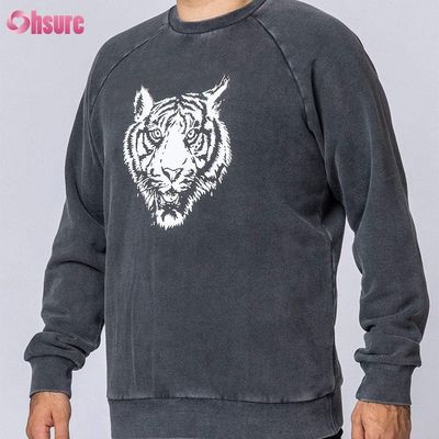 Crew Neck Sweatshirts Casual Pullovers Men Hoodies Print High Quality Cotton Fleece Winterkleding voor mannen Jersey Stof Gebreid
