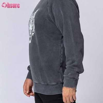 Crew Neck Sweatshirts Casual Pullovers Men Hoodies Print High Quality Cotton Fleece Winterkleding voor mannen Jersey Stof Gebreid