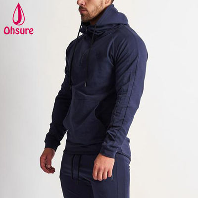 Mensen sport pullover hoodie winter warm fitness hardlopen sweatshirt met rits en print design