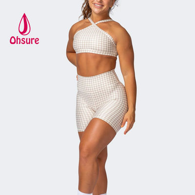 OEM 2 Piece Set Sport BH&Scrunch Butt Shorts Basketbal Shorts Gym Fitness Sets Vrouwen Shorts